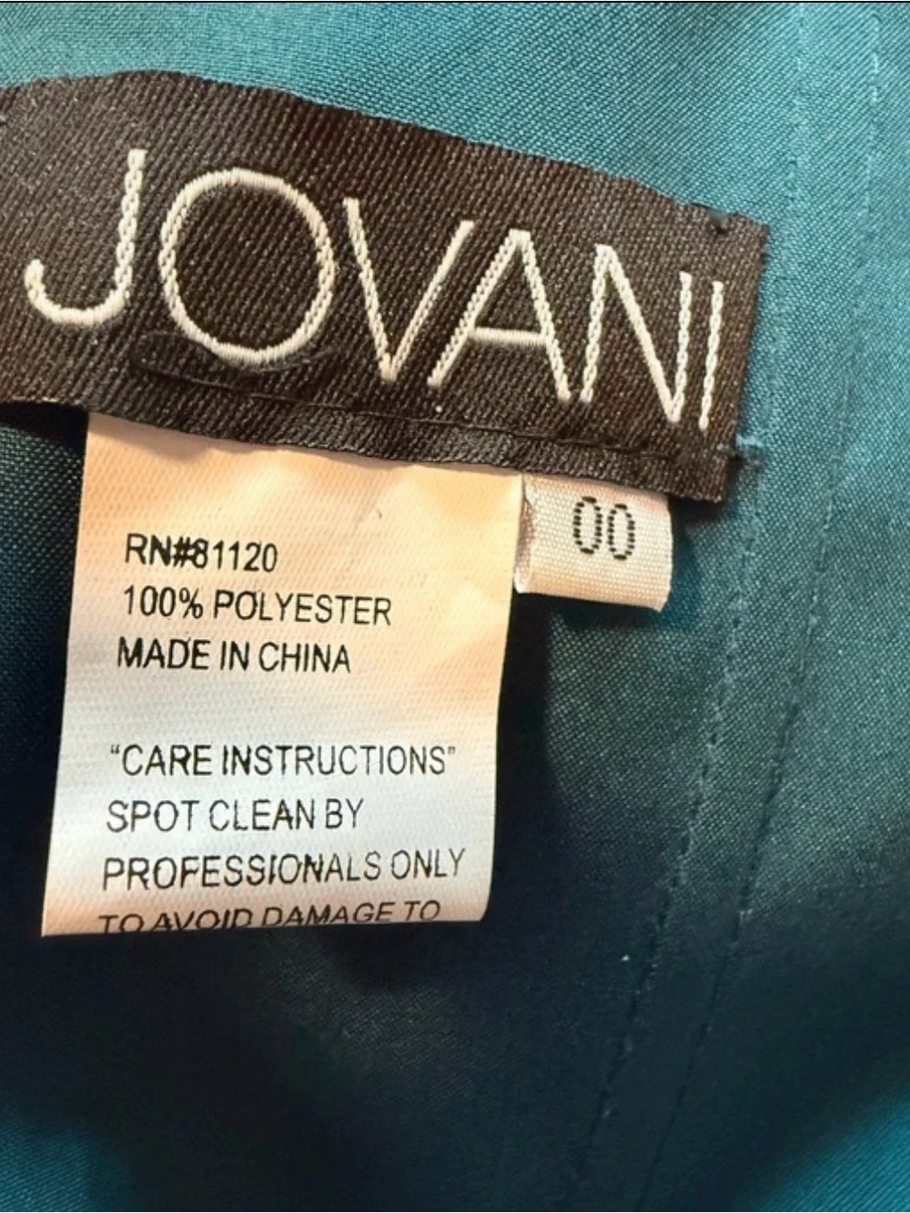 Jovani Teal Sparkle Fit-and-Flare Cocktail Dress with Beaded Waist
